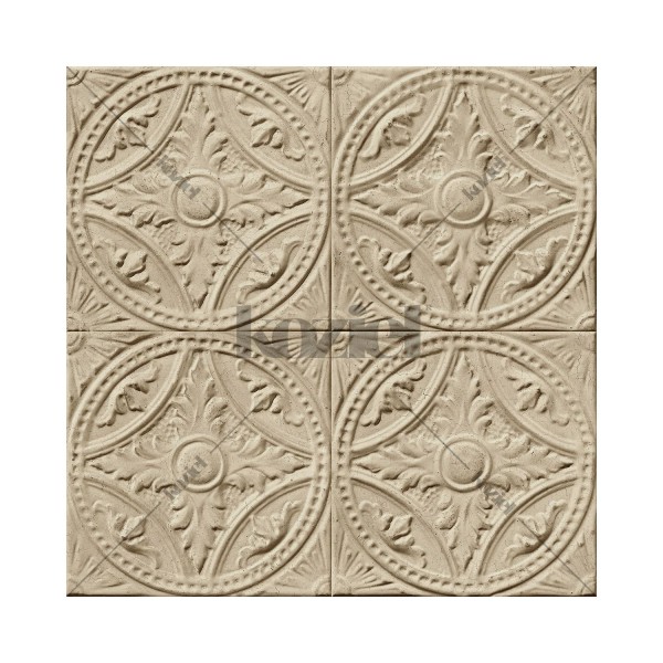 KOZIEL | Beige Tin Tiles Medallion | 8888-T123