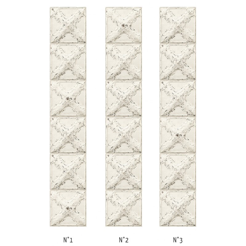 KOZIEL | Antique Off-White Tin Tiles | 006P02X6