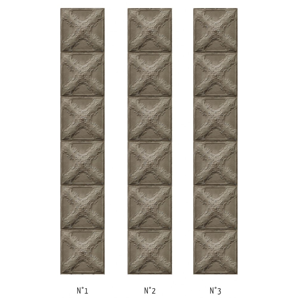 KOZIEL / Antique Taupe Grey Tin Tiles / PPV006P07X6