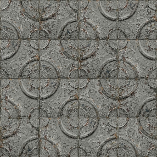 KOZIEL | Antique Mid-Grey Tin Tiles | 011P06X6