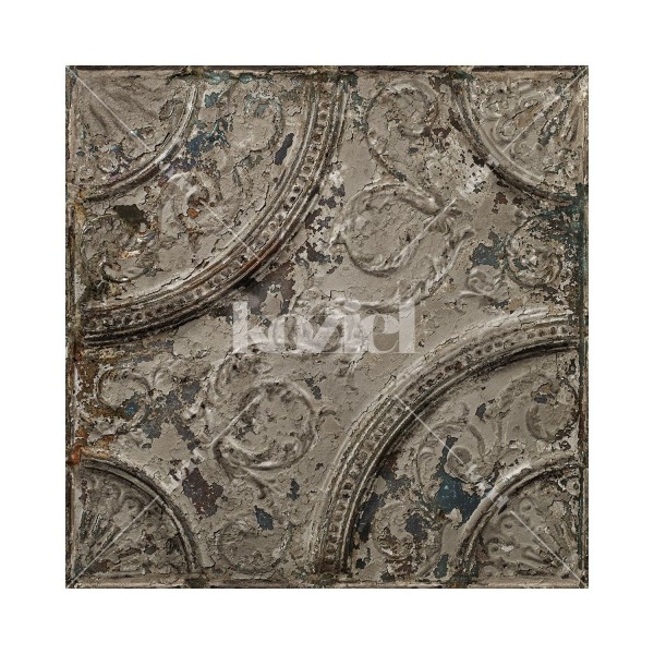 KOZIEL | Antique Taupe Grey Tin Tiles | PPV011P07X24