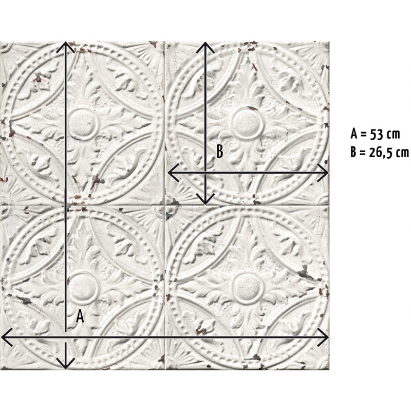 KOZIEL | Antique White Tin Tiles | PPV012P01X24