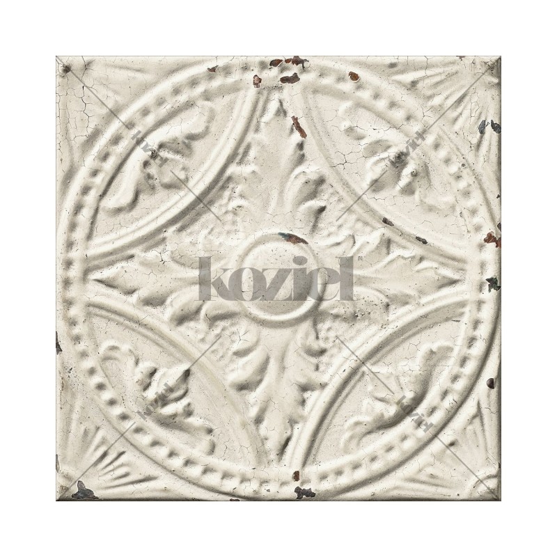 KOZIEL | Antique Off-White Tin Tiles | 012P02X6