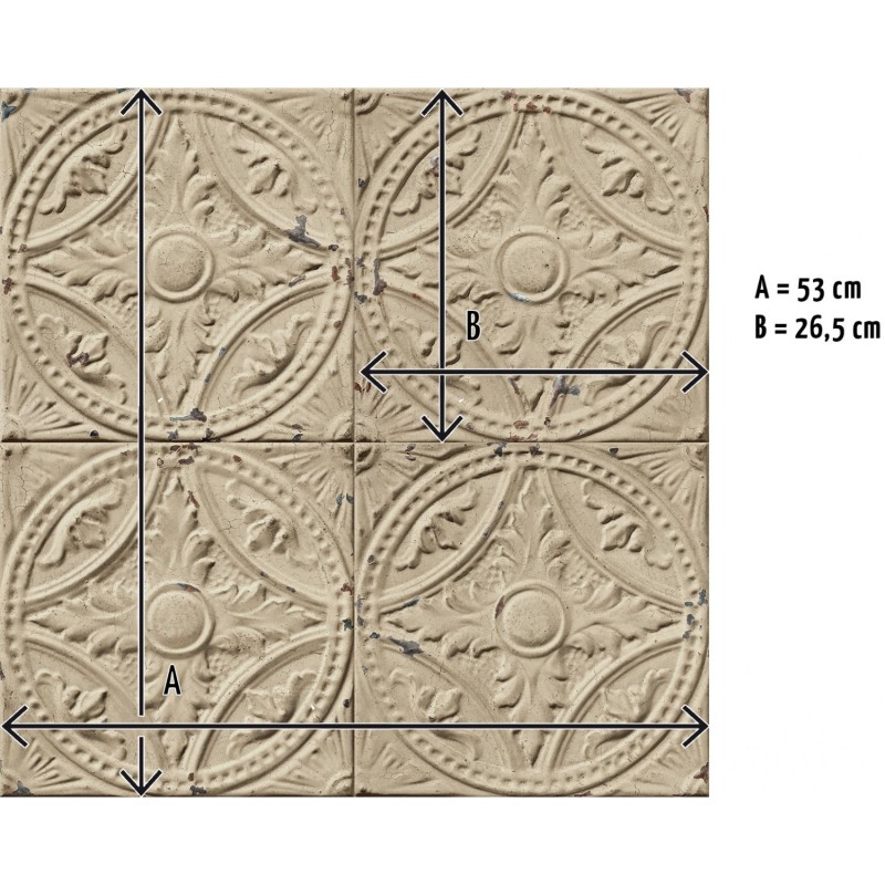 012P03X24 | Antique Beige Tin Tiles 