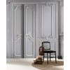 7941-58P | Light grey pastel Column with Haussmann panelling 40cm