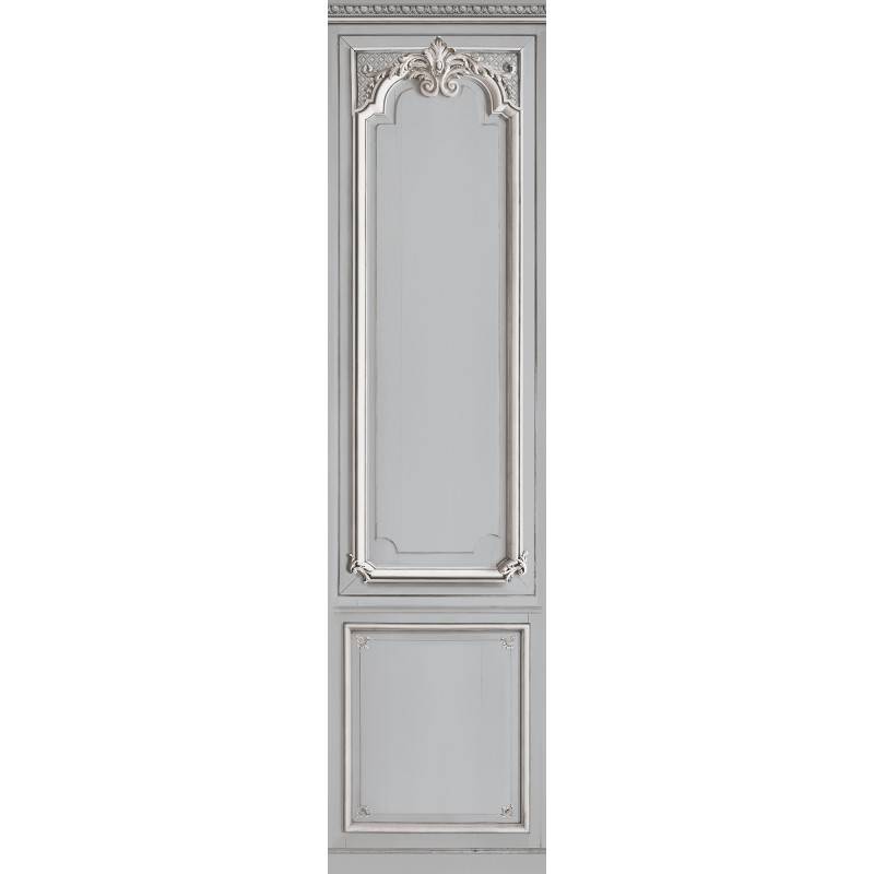 7941-60P|Light grey pastel narrow column with Haussmann panelling 52cm