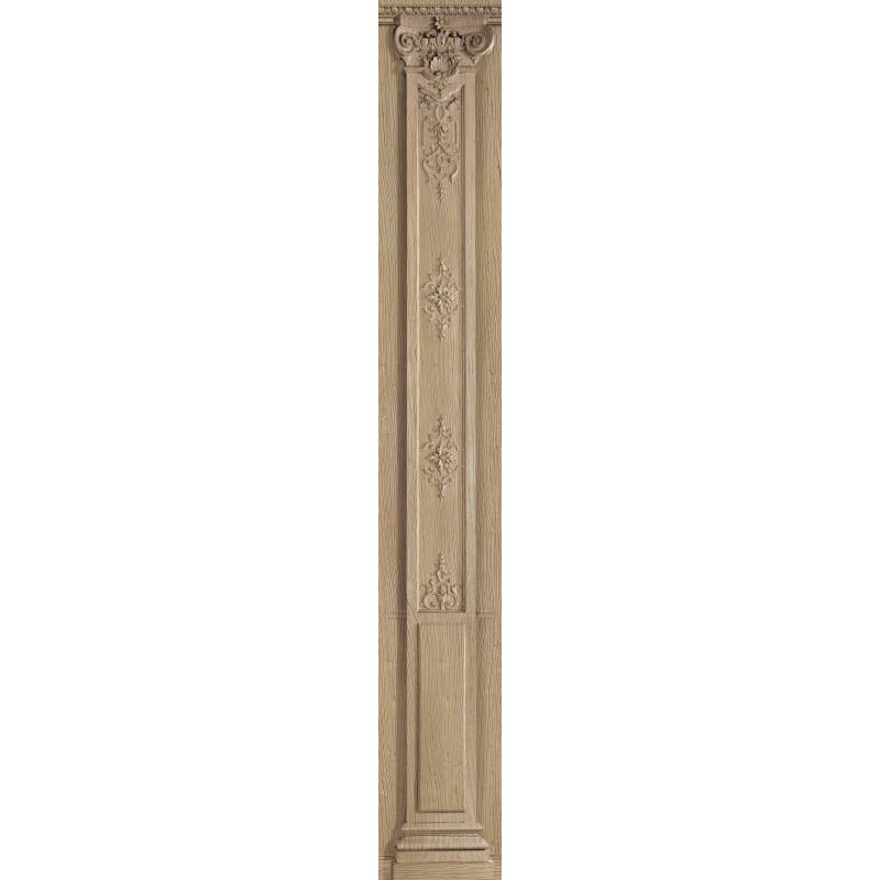 7942-08P | Elm wood column with haussmann panelling 40cm