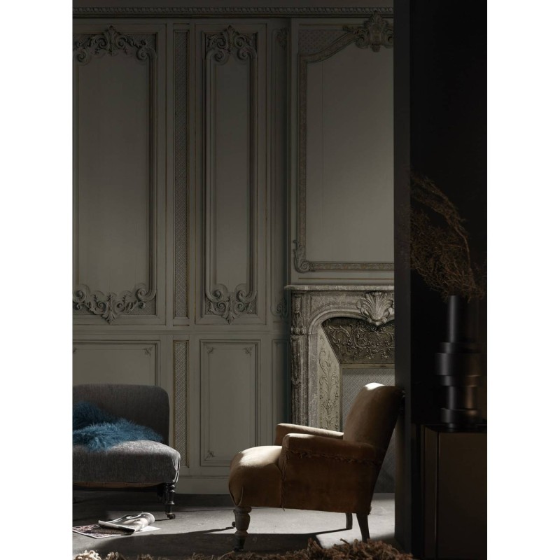 7931-29P | Warm grey fireplace and Haussmann panelling 133cm