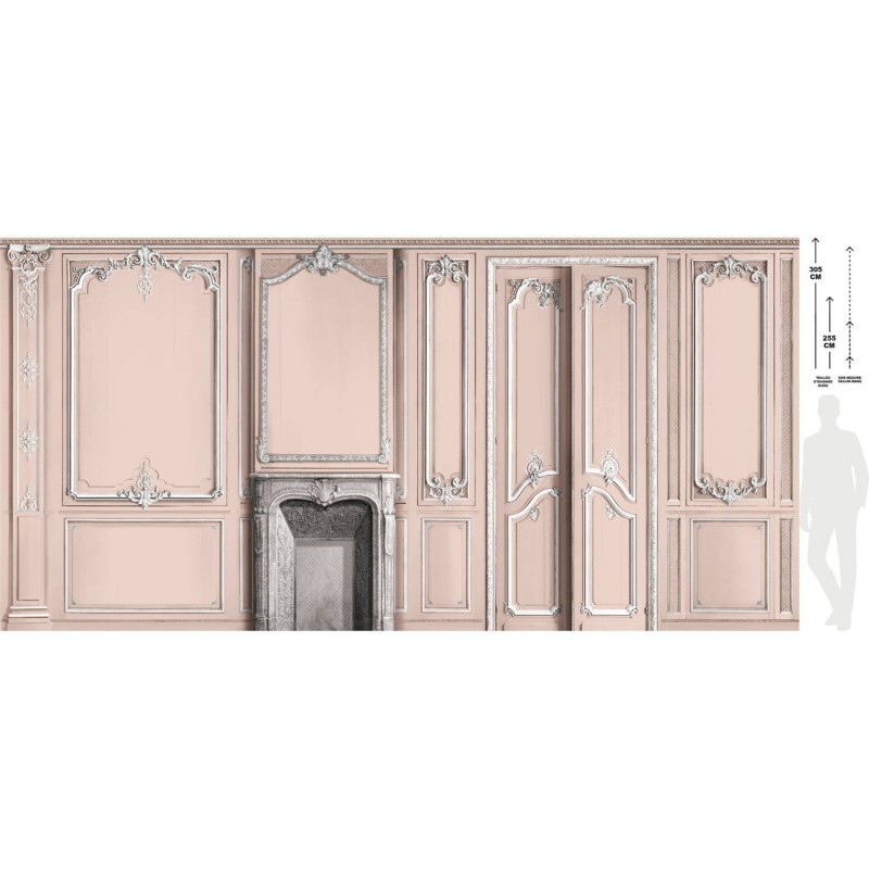 7941-06P | Light pink pastel Haussmann panelling 75cm