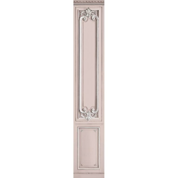 7941-10P | Light pink pastel narrow column with Haussmann panelling 52cm