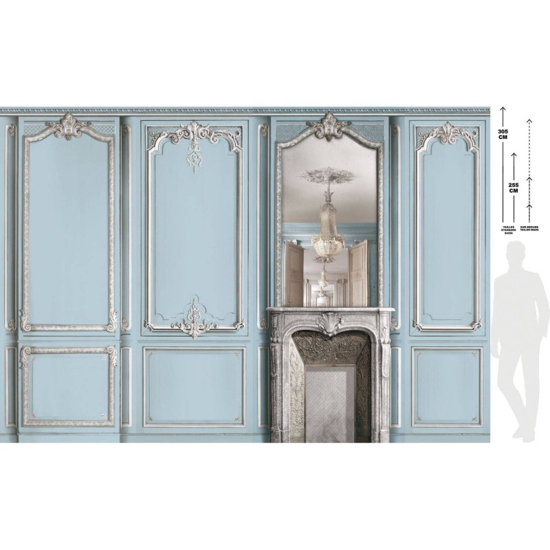 7941-31P | Light blue pastel Haussmann panelling 75cm