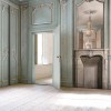 7941-45P | Light blue pastel double door with simple Haussmann panelling 133cm