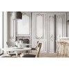 7941-85P | White pastel narrow panel with haussmannian panelling 52cm