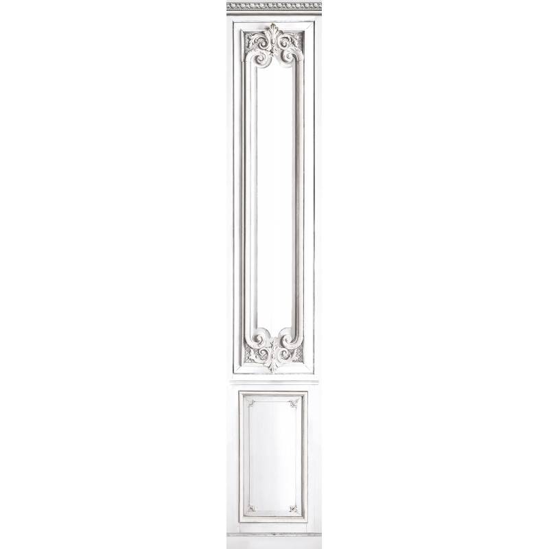 7941-85P | White pastel narrow panel with haussmannian panelling 52cm