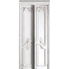 7941-95P | White pastel double door with simple haussmann panelling 133cm