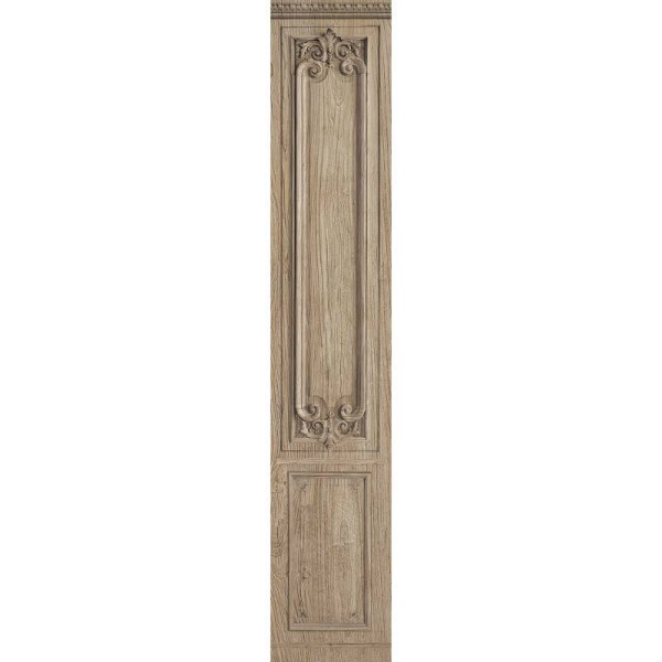 7942-10P | Elm wood narrow panel with Haussmann panelling 52cm