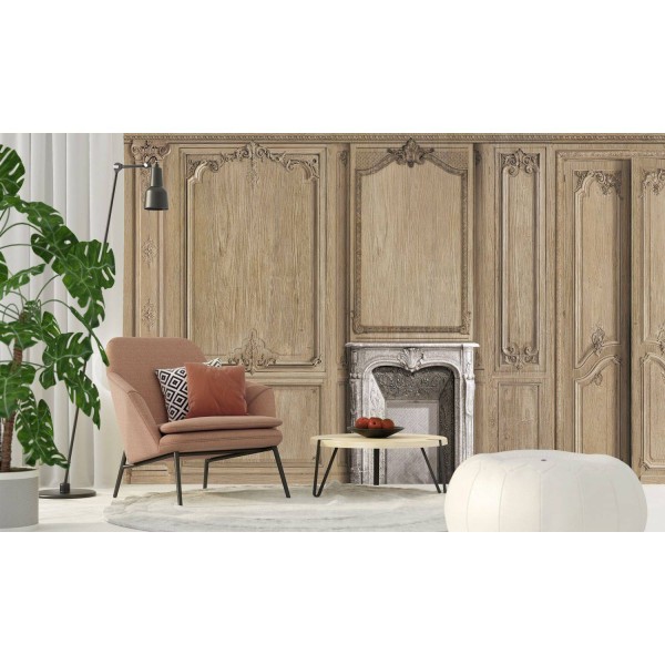 7942-16P | Elm wood haussmann panelling 133cm