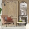 7942-22P | Elm wood haussmannian fireplace with mirror 133cm