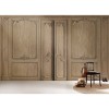 7942-22P | Elm wood haussmannian fireplace with mirror 133cm