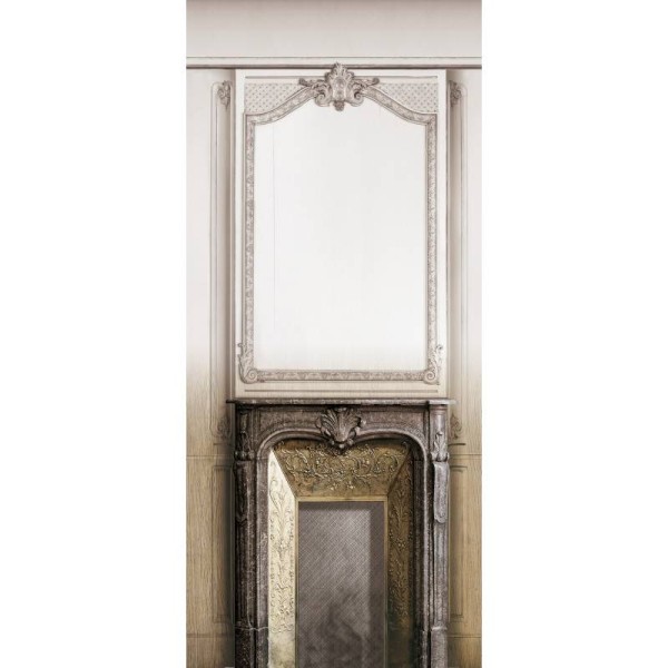 7961-05P | Tie and dye fireplace with Haussmann panelling decor 133cm