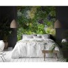 KOZIEL | Wide panoramic mix green wall mural - Natural | LPV025-X