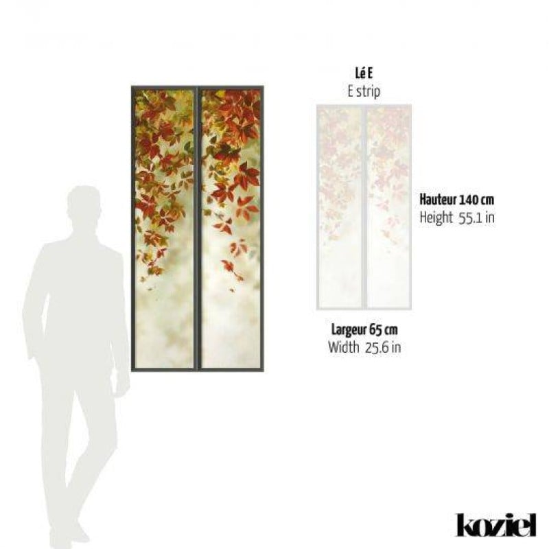 LPV053-X | Autumnal small loft windows panoramic wall mural - Black