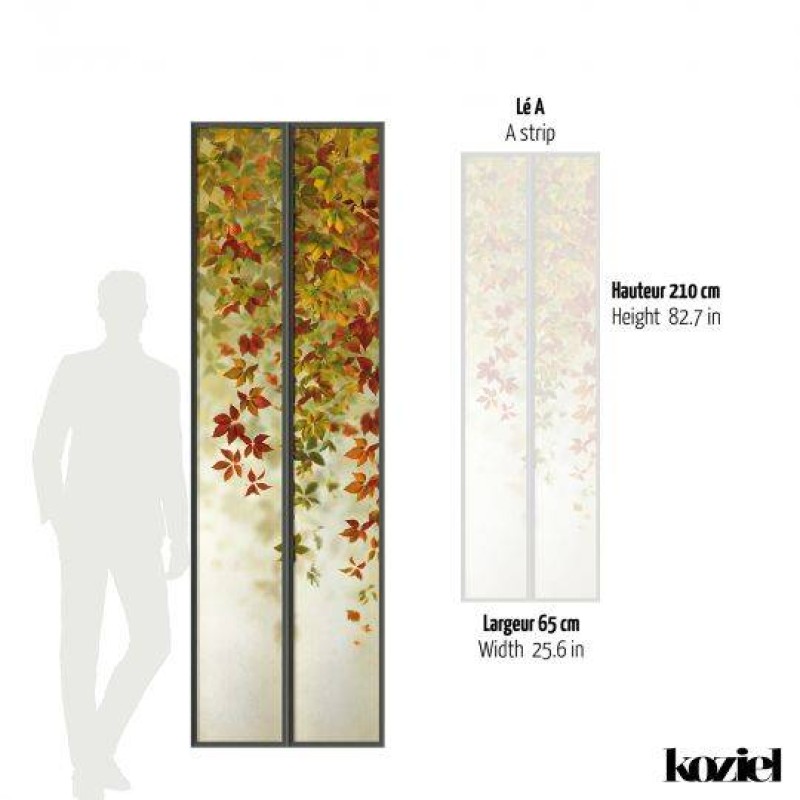 LPV053XL-X | Autumnal wide loft windows panoramic wall mural - Black