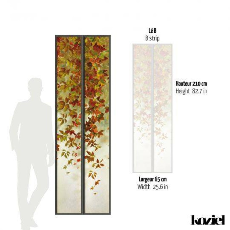 LPV053XL-X | Autumnal wide loft windows panoramic wall mural - Black