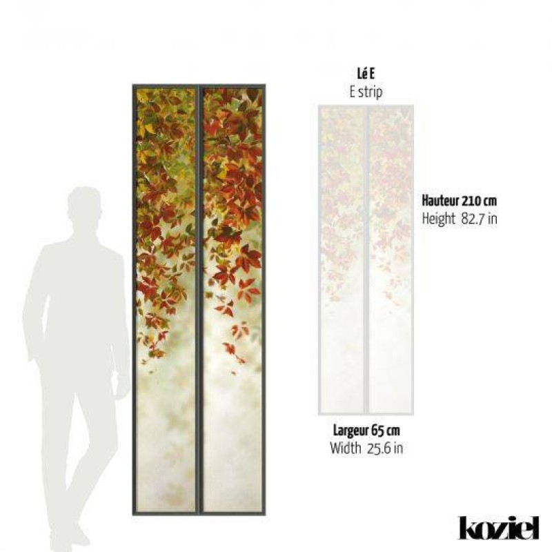 LPV053XL-X | Autumnal wide loft windows panoramic wall mural - Black