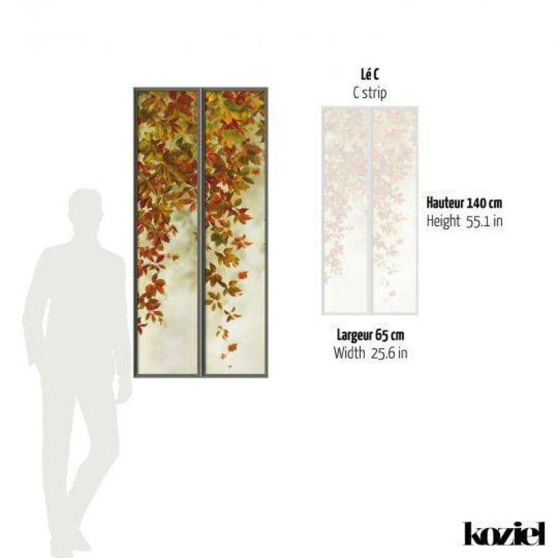 LPV054-X | Autumnal small loft windows panoramic wall mural - Grey