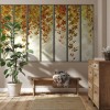 LPV054-X | Autumnal small loft windows panoramic wall mural - Grey