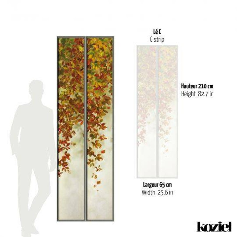 LPV054XL-X | Autumnal wide loft windows panoramic wall mural - Grey