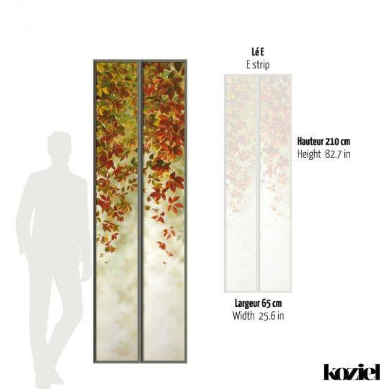 LPV054XL-X | Autumnal wide loft windows panoramic wall mural - Grey