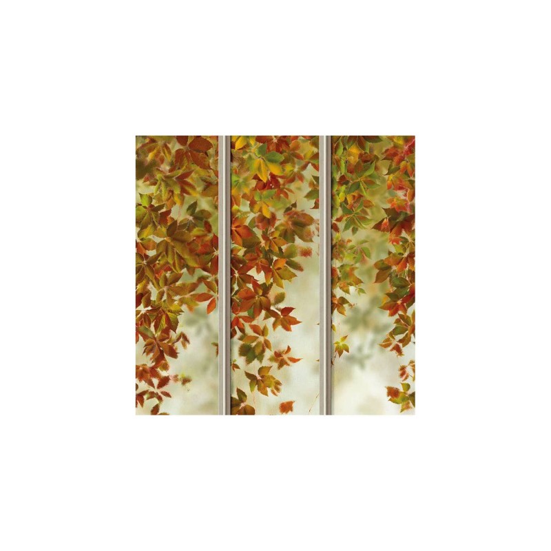 LPV055-X | Autumnal small loft windows panoramic wall mural - Beige