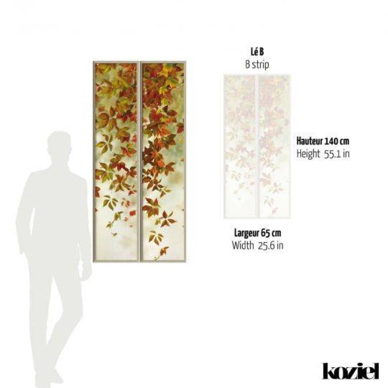 LPV055-X | Autumnal small loft windows panoramic wall mural - Beige