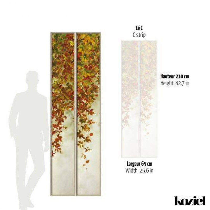 LPV055XL-X | Autumnal wide loft windows panoramic wall mural - Beige