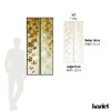 LPV056-X | Autumnal small loft windows panoramic wall mural - Sage green