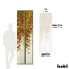 LPV056XL-X | Autumnal wide loft windows panoramic wall mural - Sage green