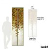 LPV056XL-X | Autumnal wide loft windows panoramic wall mural - Sage green