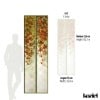 LPV056XL-X | Autumnal wide loft windows panoramic wall mural - Sage green