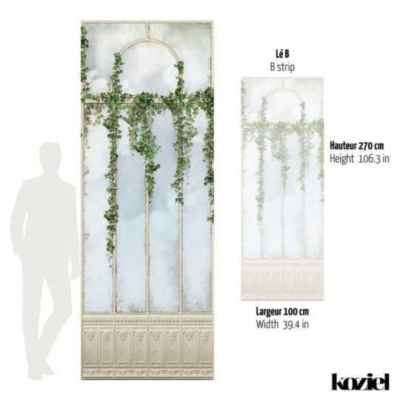 LPV059CL-X | Panoramic wallpaper beige royal greenhouse covered with ivy