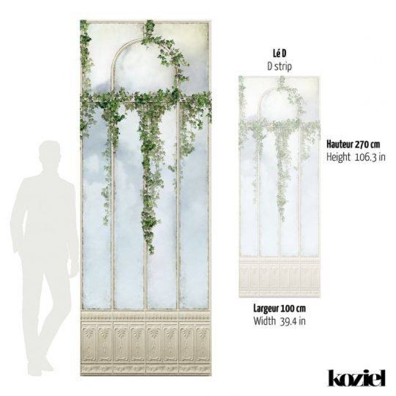 LPV059CL-X | Panoramic wallpaper beige royal greenhouse covered with ivy