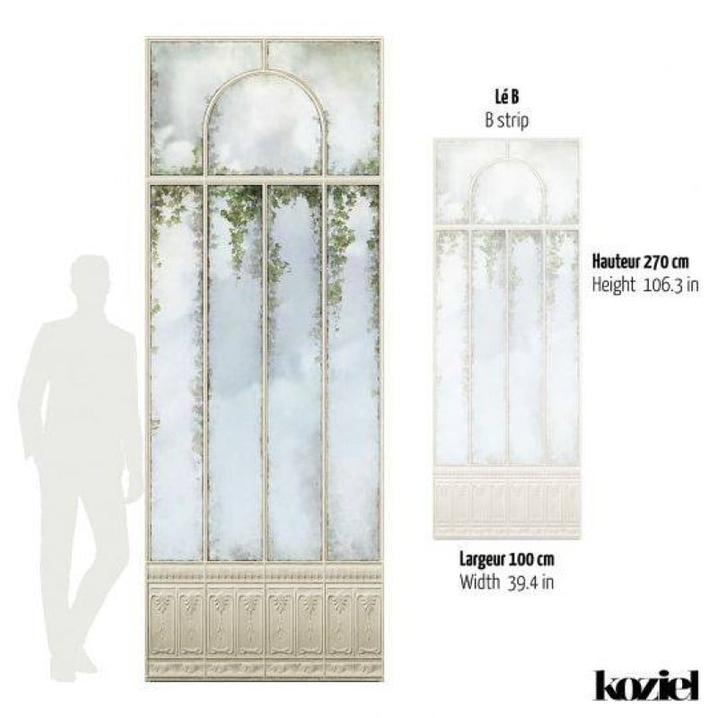 LPV059LE-X | Panoramic wallpaper beige royal greenhouse and ivy