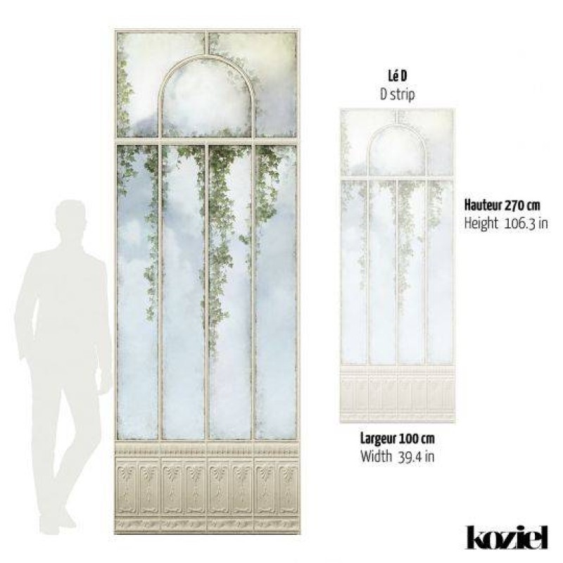 LPV059LE-X | Panoramic wallpaper beige royal greenhouse and ivy