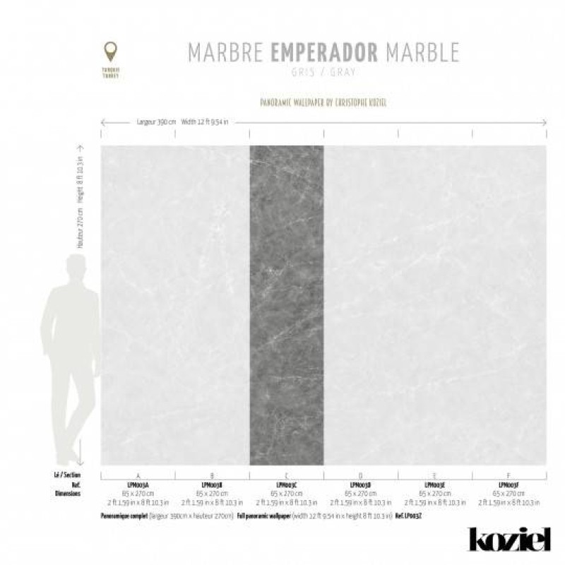 LPM003-X | Grey Emperador marble