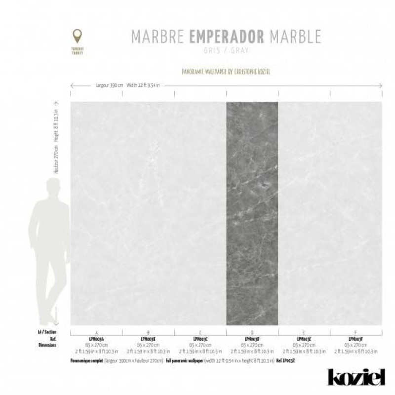 LPM003-X | Grey Emperador marble