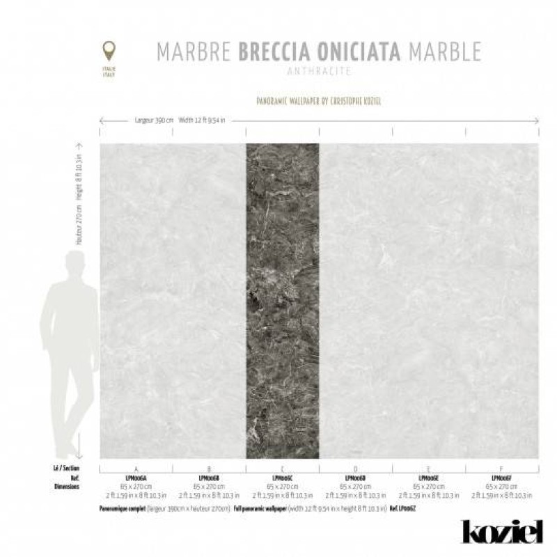 LPM006-X | Anthracite Breccia Oniciata 