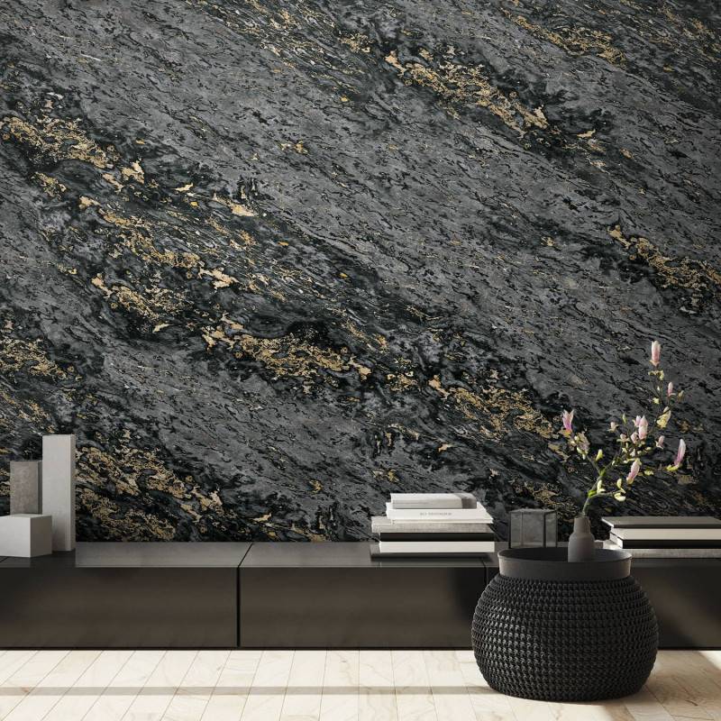 LPM014-X | Black & Gold Sarrancolin marble 