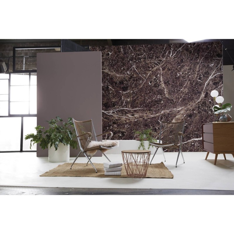 LPM022-X | Deep Purple Emperador marble panoramic wall mural