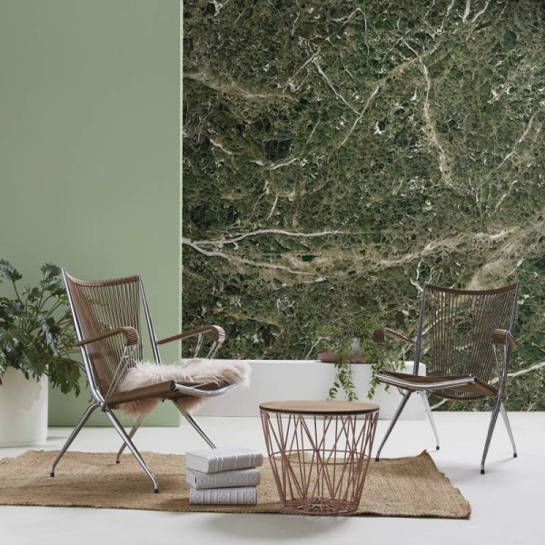 LPM023-X | Green Emperador marble panoramic wall mural